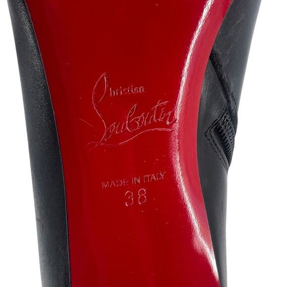 Christian Louboutin Kate Botta 85mm Leather Knee High Boots in Black - Picture 14 of 16